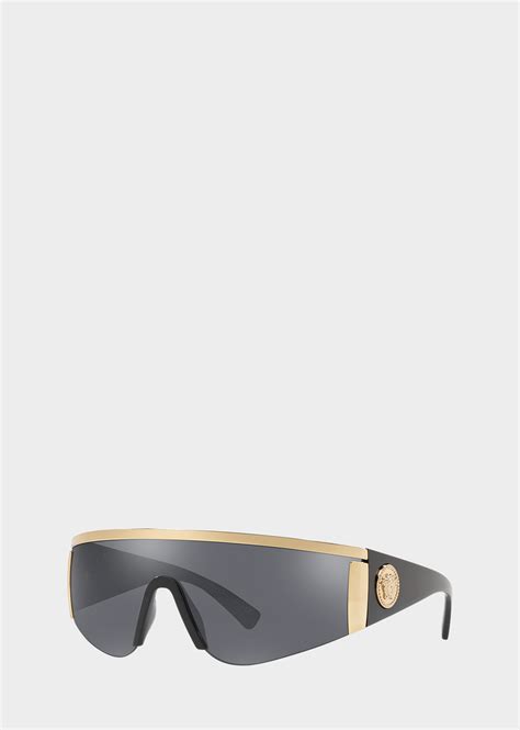 versace gray tribute visor sunglasses|Versace Sunglasses for Women .